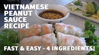 How to make Vietnamese Peanut Sauce for Spring Rolls – Goi Cuon Bo Bia Hoisin Dipping Sauce Recipe [upl. by Schonthal]