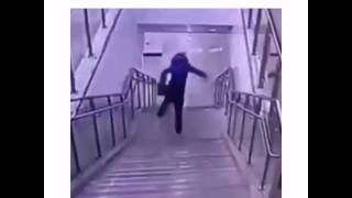 Woman Falling down stairs [upl. by Creedon215]