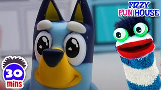 Fizzy and Bluey Go On Fun Adventures Visit The Pet Vet Office amp Do DIY Crafts  Fun Compilations [upl. by Valoniah]