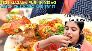 BEST Masala Puri  Street food Vizag  Gajuwaka  Vizag Food Vlogs [upl. by Jerome]