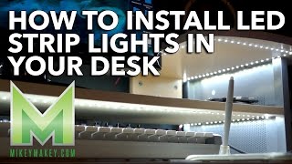 How to Install LED Strip Lights in Your Desk [upl. by Cirillo257]