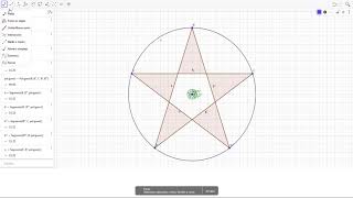 Tutorial ¿Cómo hacer una estrella de 5 puntas en quotGeogebraquot [upl. by Oiratnom]