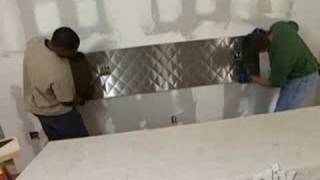 Install Stainless Backsplash [upl. by Yvette]