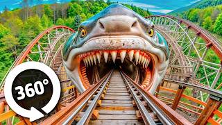 360° VR Video SHARK Roller Coaster [upl. by Ysak]