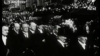 GERMANY  POLITICS Berlin Gustav Stresemann funeral 1929 [upl. by Ybloc]