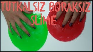 TUTKALSIZ BORAKSIZ SLİME NASIL YAPILIR  тина  Slime [upl. by Elac]