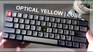 Lubing a SK61 Optical Yellow Switches  Sound Test [upl. by Yntrok]