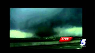 Video Catastrophic tornado moves through Moore Okla [upl. by Thaddaus458]