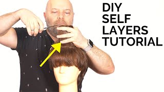 DIY Haircut  How to Layer Your Own Hair  TheSalonGuy [upl. by Leamsi]