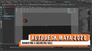 Autodesk Maya 2020  Animating a Bouncing Ball Part 1 [upl. by Mikes]