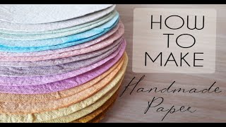 DIY  How to make handmade paper from recycled materials  PAPER MAKING [upl. by Mason]