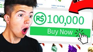 BUYING 100000 ROBUX IN ROBLOX [upl. by Cally123]