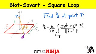 Magnetic Field Above a Square Loop [upl. by Yeknarf]