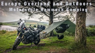 Motorcycle Hammock Wild Camping Galloway Forest Scotland Firebox Stove Steak amp Cold Beer [upl. by Burra]