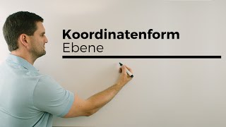 Koordinatenform einer Ebene bestimmen Vektorgeometrie  Mathe by Daniel Jung [upl. by Blood]