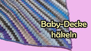 BabyDecke häkeln  Romy Fischer Häkelanleitung [upl. by Nairad]