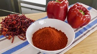 Paprika Powder Recipe  Homemade Paprika Powder  One Ingredient Recipe [upl. by Odlavso]