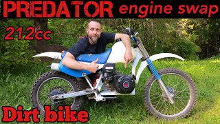 Predator 212cc engine swap mini bike motorcycle [upl. by Adihaj]