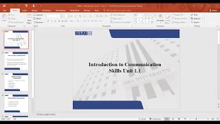 Unit 11 Introduction to Communication Skills [upl. by Vaules582]