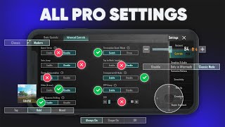 All Basic and Advanced Pro Settings for BGMI and PUBG Mobile [upl. by Celeste]