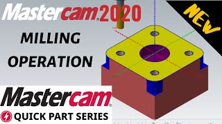 Milling Operations Mastercam 2019 Tutorial Free Learning Full Video Latest version [upl. by Idalia]