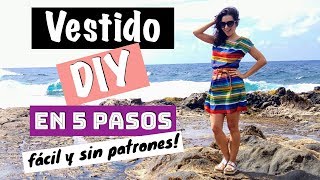 DIY  Vestido fácil y sin patrones en 5 pasos [upl. by Lledniuq]