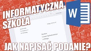 Word lekcja 5 Jak napisać podanie [upl. by Varin286]