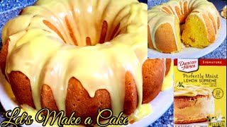 Lets Make a Cake Duncan Hines Lemon Bundt Cake Cake [upl. by Yate567]