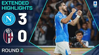 NAPOLIBOLOGNA 30  EXTENDED HIGHLIGHTS  SERIE A 202425 [upl. by Kwon]