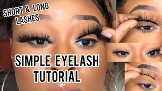 Beginner Eyelash Tutorial For ALL LENGTHS   HACKS [upl. by Jacobba510]