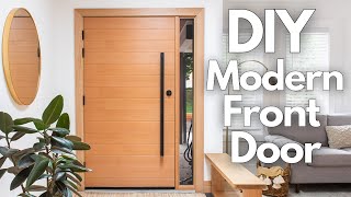 How To Frame And Install A Modern Exterior Entryway Door Ultimate Curb Appeal  DIY [upl. by Ttsepmet]