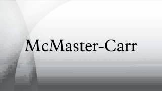 McMasterCarr [upl. by Lorrimor]