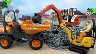 Construction Vehicles at Work  Collection Videos Stories BIBO TOYS [upl. by Hamachi294]