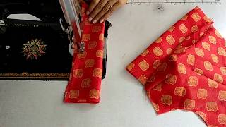 Simple blouse cutting and stitching Very Easy Method Full Video [upl. by Ailhad]