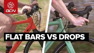 Flat Bar Vs Drop Bar Road Bikes  Comfort Speed amp Ease [upl. by Azrim67]