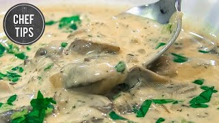 Hungarian Mushroom Soup Recipe  Chef Tips [upl. by Amalbergas]