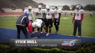 Defensive Line Drill Stick Drill Gary Salgado [upl. by Kcirddec]