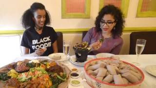 How to Eat Ethiopian cuisine is handson [upl. by Shamma]