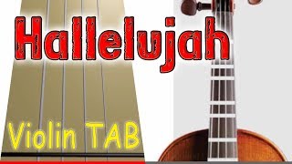 Hallelujah  Violin  Play Along Tab Tutorial [upl. by Bartholomeo]