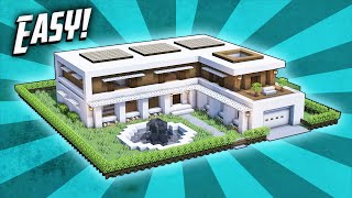 Minecraft How To Build A Modern Mansion House Tutorial 34 [upl. by Nylyoj598]