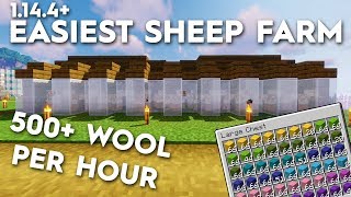 Minecraft Sheep Farm  Easiest  500 Wool Per Hour 120 [upl. by Asaph687]