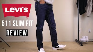 Levis 511 Mens Denim Dark Wash Jeans Review [upl. by Zingg720]