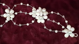 Kolay Gelin Tacı Yapımı DIY Hairpiece [upl. by Acinat]