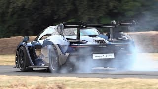 McLaren Senna Sound In Action  Acceleration Downshifts Revs amp Burnout [upl. by Sauveur]