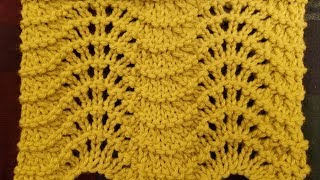 The quotFeather amp Fanquot Knit Stitch Tutorial [upl. by Conyers]