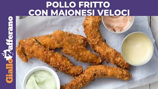 POLLO FRITTO CON MAIONESI VELOCI panatura croccante con i corn flakes [upl. by Nirtiak]