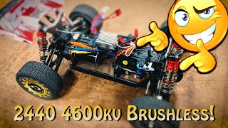 WLTOYS 144001 Brushless Build UPGRADE  2440 4600kv Motor ESC Combo  114th RC Buggy [upl. by Hinze]