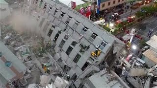 Buildings Collapse After Earthquake Rocks Taiwan [upl. by Pia172]