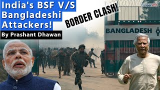 Sudden Clash at India Bangladesh Border  Indias BSF vs Bangladeshi Attackers [upl. by Amedeo]