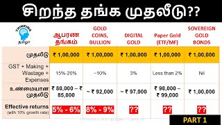 GOLD INVESTMENT  Part 1  Gold coins bars digital gold sovereign gold bond gold ETF  TAMIL [upl. by Trudy164]